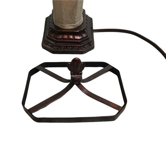 10” High Antique Low Light Nightlight Fabric & Metal (Bulb Included) - Picture 7 of 14